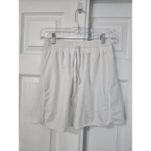 Beyond Yoga White Athletic Skort Tennis Golf Skirt Built-in Shorts Womens Small